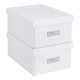 Bigso Karin Collapsible Storage Box - Photo Storage Box - 2 Pack - White